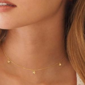 Star Celestial Choker Necklace Gold Boho Dainty